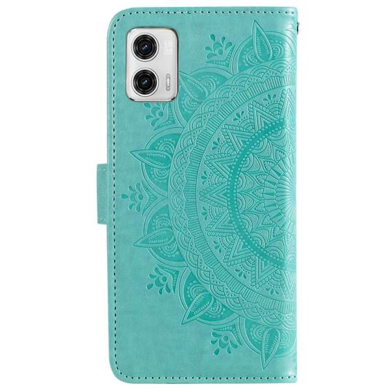 Flip case for Motorola Moto G73 5G, Mandala Flower, green
