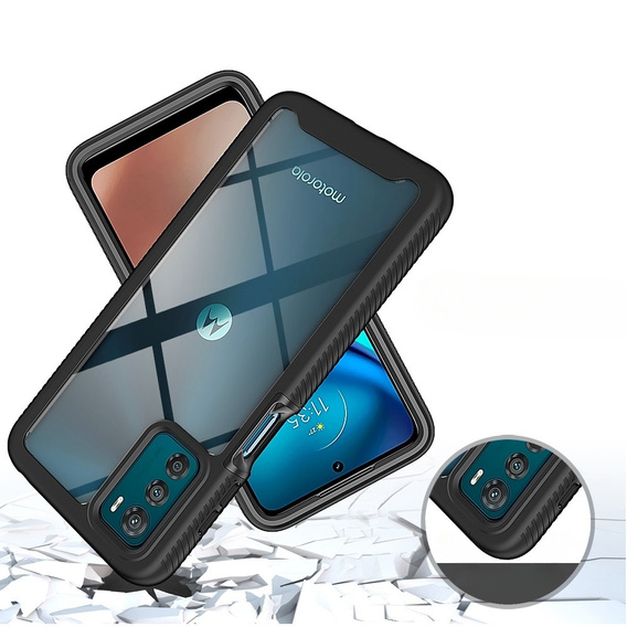 Case for Motorola Moto G42 4G, Shockproof, with film, black
