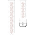 Universal 20mm Soft Hollowed-out Silicone Strap, white/pink