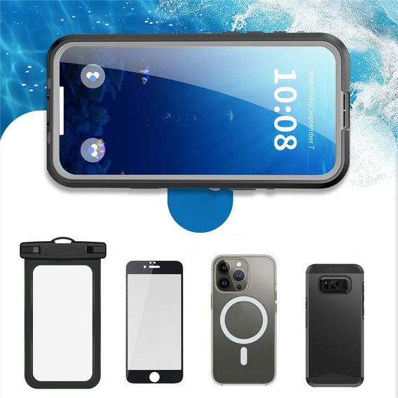 Case for iPhone 17 Pro Max, IP68 waterproof, SHELLBOX MagSafe, black