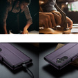CASEME flip case for Samsung Galaxy A54 5G, Litchi Wallet, purple