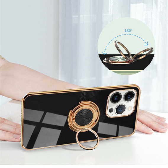 Case for iPhone 13 Pro Max, Electro Ring, black