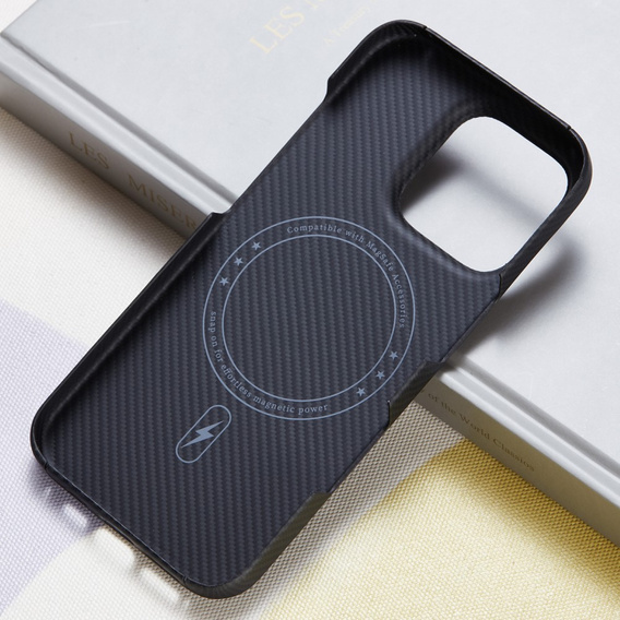 Case for iPhone 16 Pro Max, Aramid Fiber Cover, black