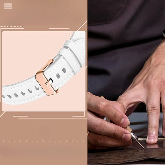 Leather Belt for Samsung Galaxy Watch 42mm - White