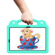 Children's case for Samsung Galaxy Tab S7/S8/S9, Cute Patterns, with stand, green