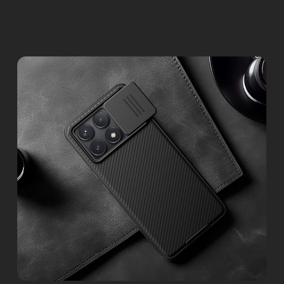 Case for Xiaomi Poco F6 Pro, Armored Nillkin, CamShield Pro, black