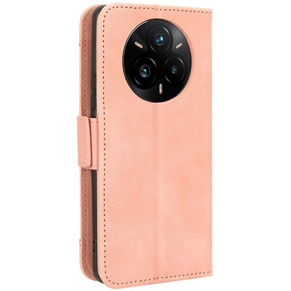 Flip case for Realme 14 Pro+ 5G, Card Slot, pink