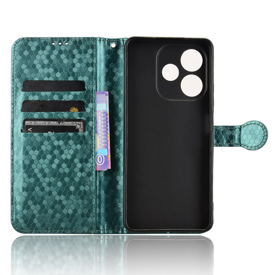Flip case for Oppo A5 Pro 5G, Wallet Rhombus, green