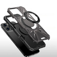 Case for iPhone 16 Pro, armored with stand and handle plate, grey