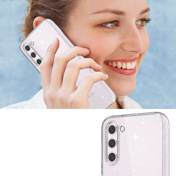 Case for Samsung Galaxy S23, Glittery Powder, transparent