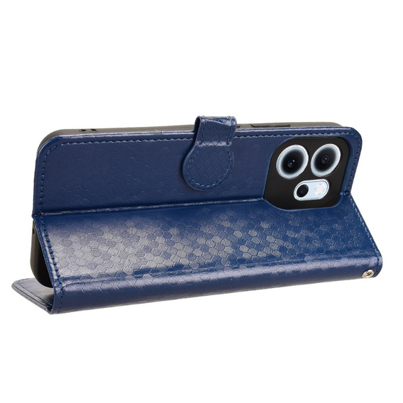 Flap case for Oppo Reno 14F, Wallet Rhombus, blue