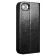 Flip case for Iphone 16E, QIALINO Leather Wallet, black