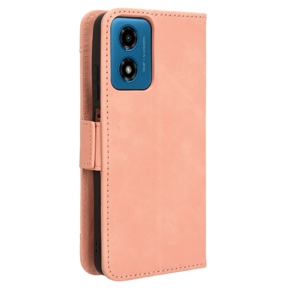 Flip case for Motorola Moto E14, Card Slot, pink