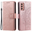 Flip case for Samsung Galaxy A14 4G/5G, Mandala, pink rose gold