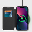 Flip case for iPhone 13, RFID Wallet MagSafe CamShield, black