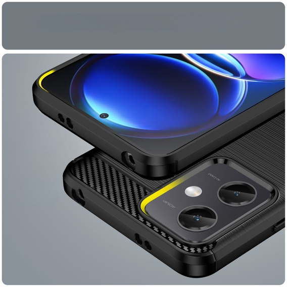 Case for Xiaomi Redmi Note 12 5G / POCO X5 5G, Carbon, black