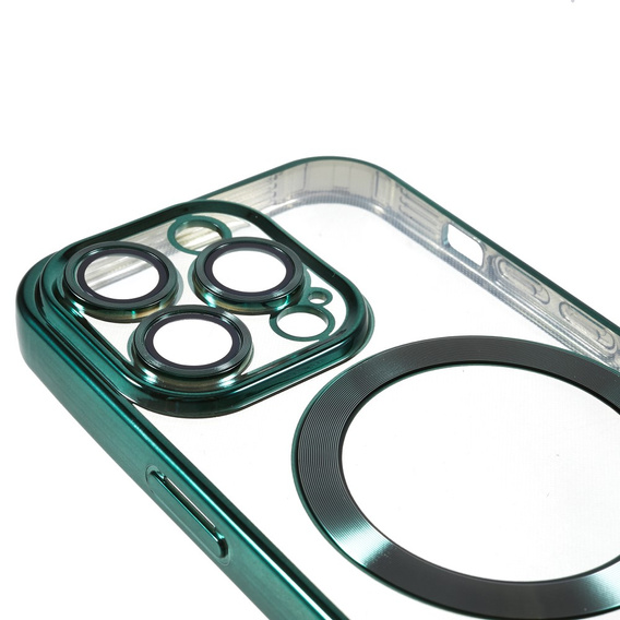 Case for iPhone 13 Pro, Electro MagSafe, green + Screen Glass