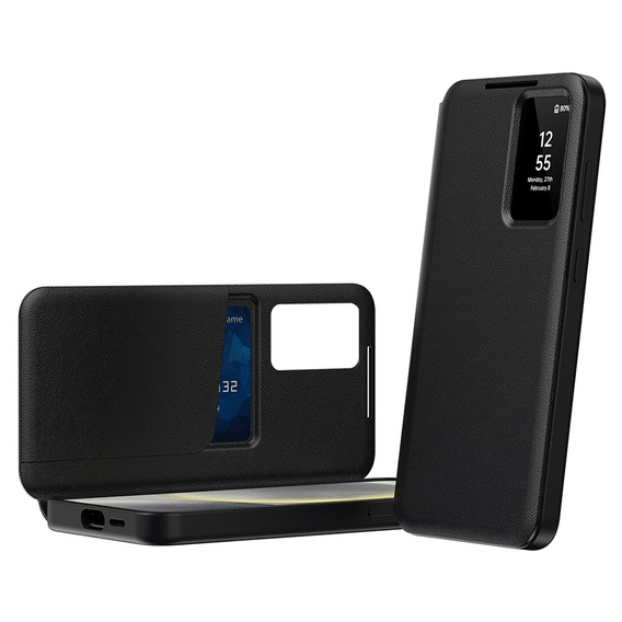 Flip case for Samsung Galaxy S25 Ultra, Smart View Wallet, black
