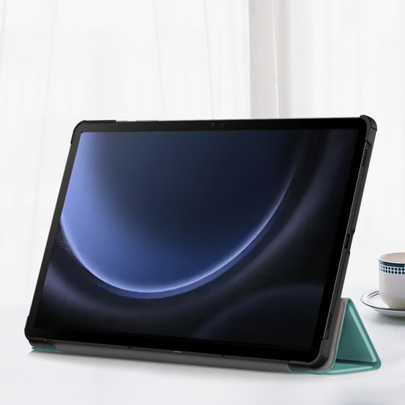 Case for Samsung Galaxy Tab S9 FE+ Plus, Smartcase with stylus space, green