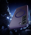 Case for Samsung Galaxy S21, for MagSafe, ERBORD Matt Case, dark purple + Screen Glass
