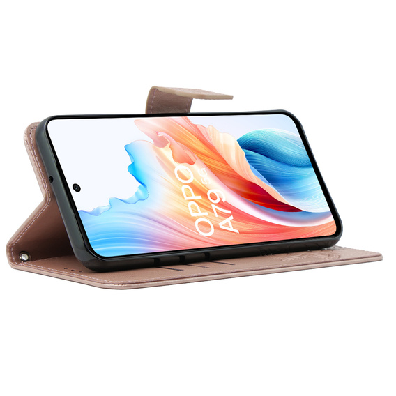 Flip case for Oppo A79 5G, Butterfly, pink rose gold