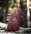 Armored case for Samsung Galaxy S25+ Plus, Dexnor CamProtect MagSafe, red (Two frames)
