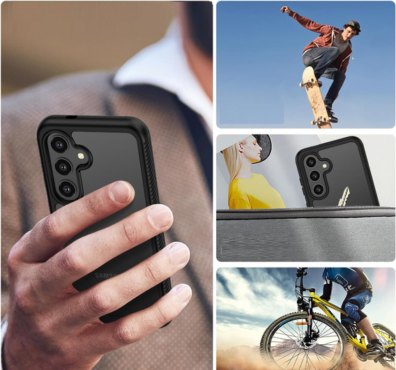 Case for Samsung Galaxy S24, Shockproof, with film, black