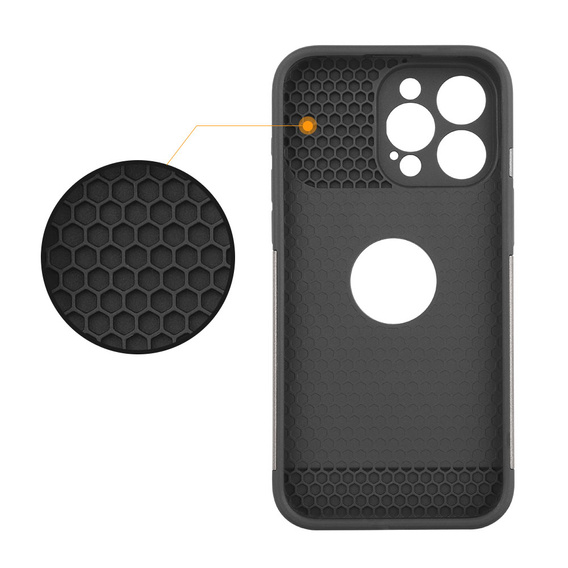 Case for iPhone 15 Pro Max, ERBORD MagProtect Slide Camera, titanium grey