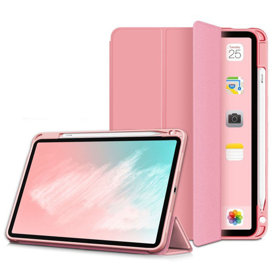 Case for iPad Air 4 2020 / Air 5 2022 10.9", Smartcase with stylus space, pink