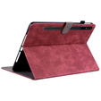 Case for Samsung Galaxy Tab S9, Wallet Pen Slot, red