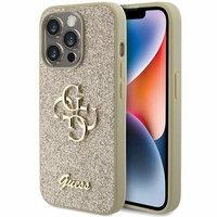 GUESS Fixed Glitter Big 4G Logo Case for iPhone 15 Pro
