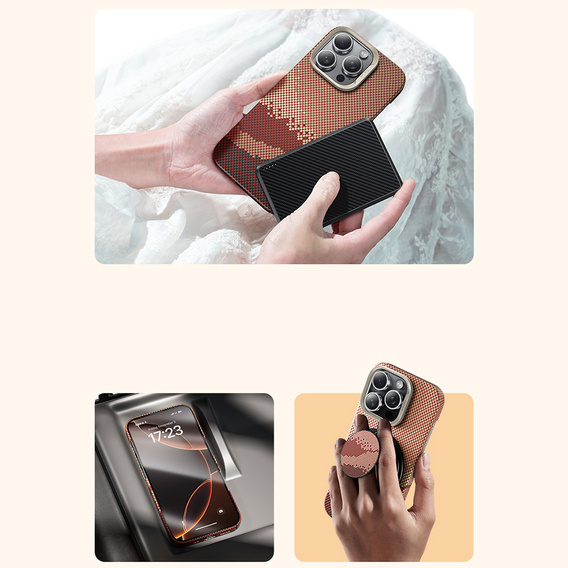 Benks Magnetic Golden Tide Kevlar 600D case for iPhone 16 Pro