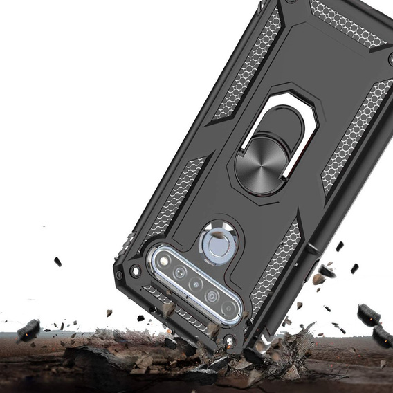 Armor Case for LG K61, Nox Case Ring, black