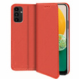 Case for Samsung Galaxy A14 4G/5G, Smart Magnet, red + 9H glass
