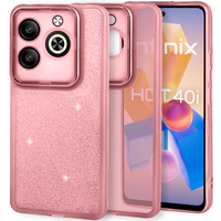 Case for Infinix Hot 40i, Glittery Powder, pink