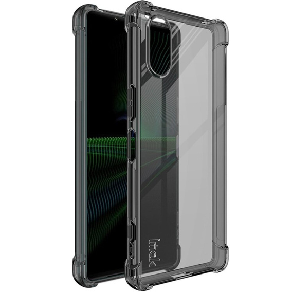 IMAK case for Sony Xperia 5 V, Dropproof, transparent / black