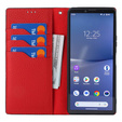 Flip case for Sony Xperia 10 V, Litchi Skin Grain, black