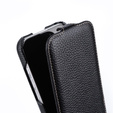 MELKCO flip case for iPhone 16 Plus, leather, flip, black