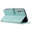 Flip case for Samsung Galaxy S25 FE, Rhombus Crossbody Leather, green