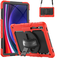 Case for Samsung Galaxy Tab S9 Ultra, Armor Protective, Red / Black