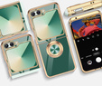 Case for Samsung Galaxy Z Flip7 FE / Z Flip6, Electro Ring, green