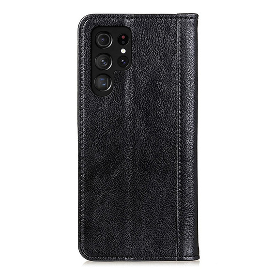Flip case for Samsung Galaxy S25 Ultra, Split Leather, black