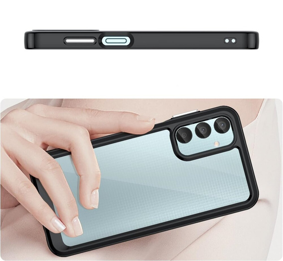 Case for Samsung Galaxy M15 5G, Fusion Hybrid, transparent / black