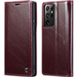CASEME flip case for Samsung Galaxy S21 Ultra 5G, Waxy Textured, red