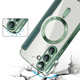 Flip case for Samsung Galaxy A56, RFID Wallet MagSafe CamShield, green