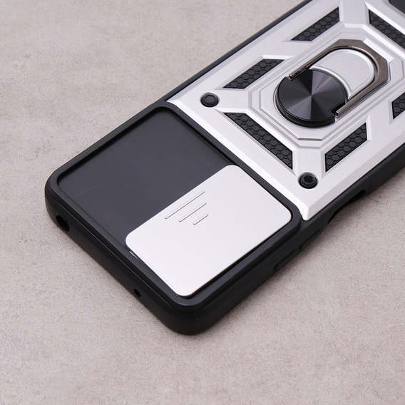 Case for Xiaomi Redmi 12, CamShield Slide, silver