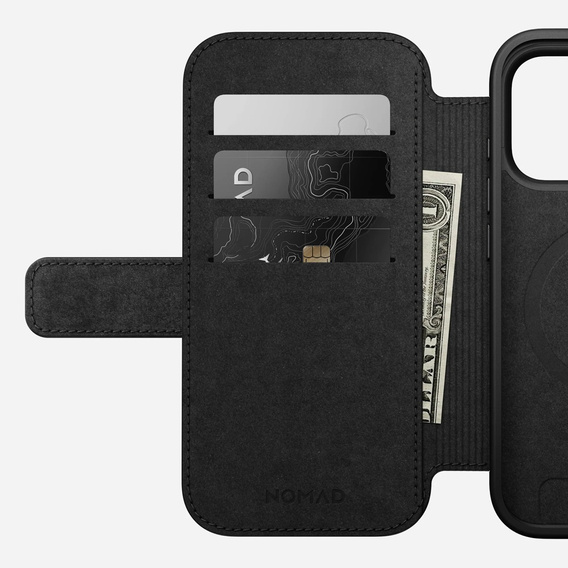 Nomad case for iPhone 17 Pro, Modern Leather Folio, brown