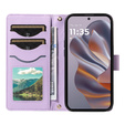 Flip case for Motorola Edge 50 Neo / Motorola ThinkPhone 25, Rhombus Crossbody Leather, purple