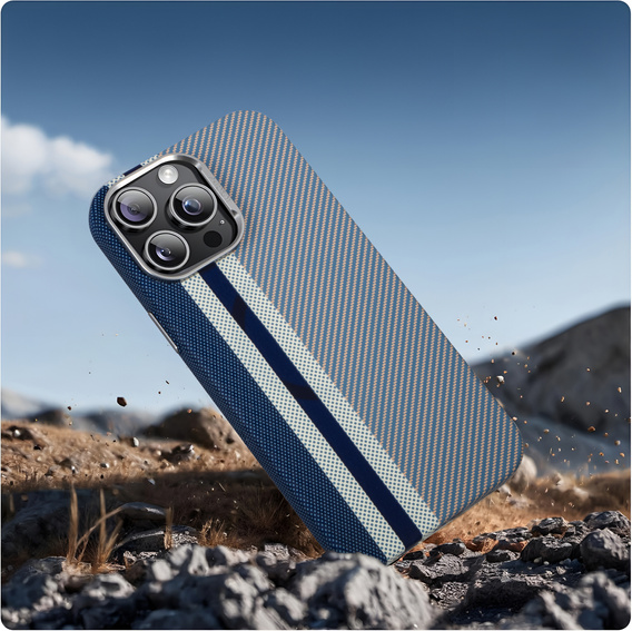 MagSafe's iPhone 16 Pro Max Case, Carbon Fiber, blue