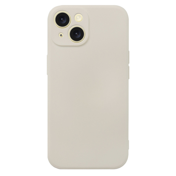 Case for iPhone 15 Plus, Silicone Lite, beige